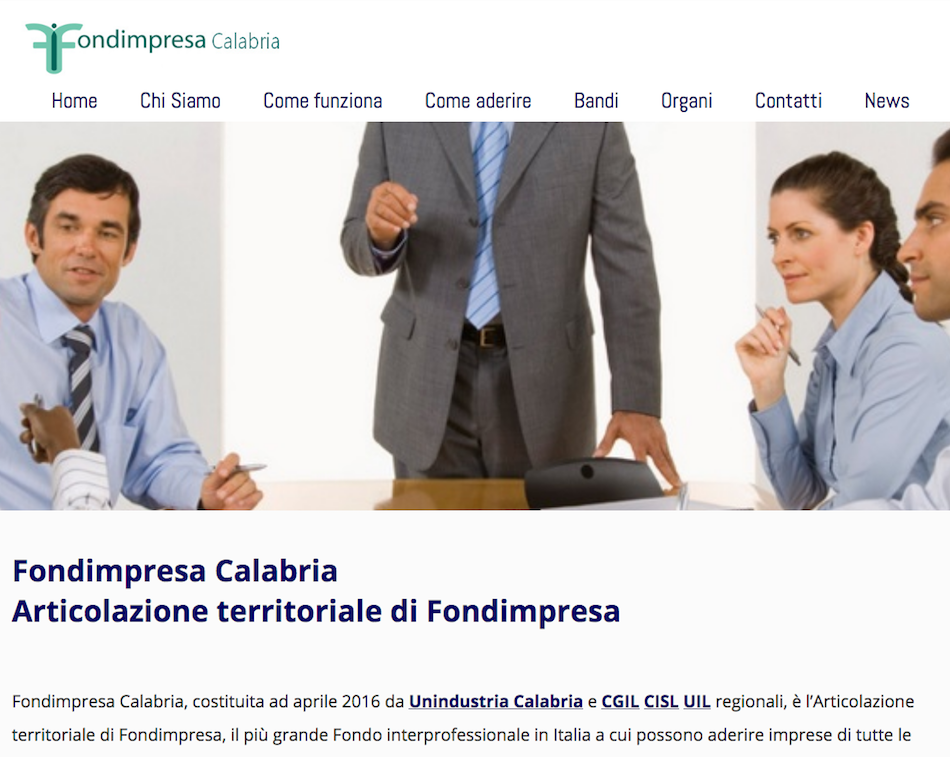 Sito web Fondimpresa Calabria