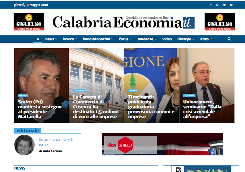 Sito web Calabria Economia